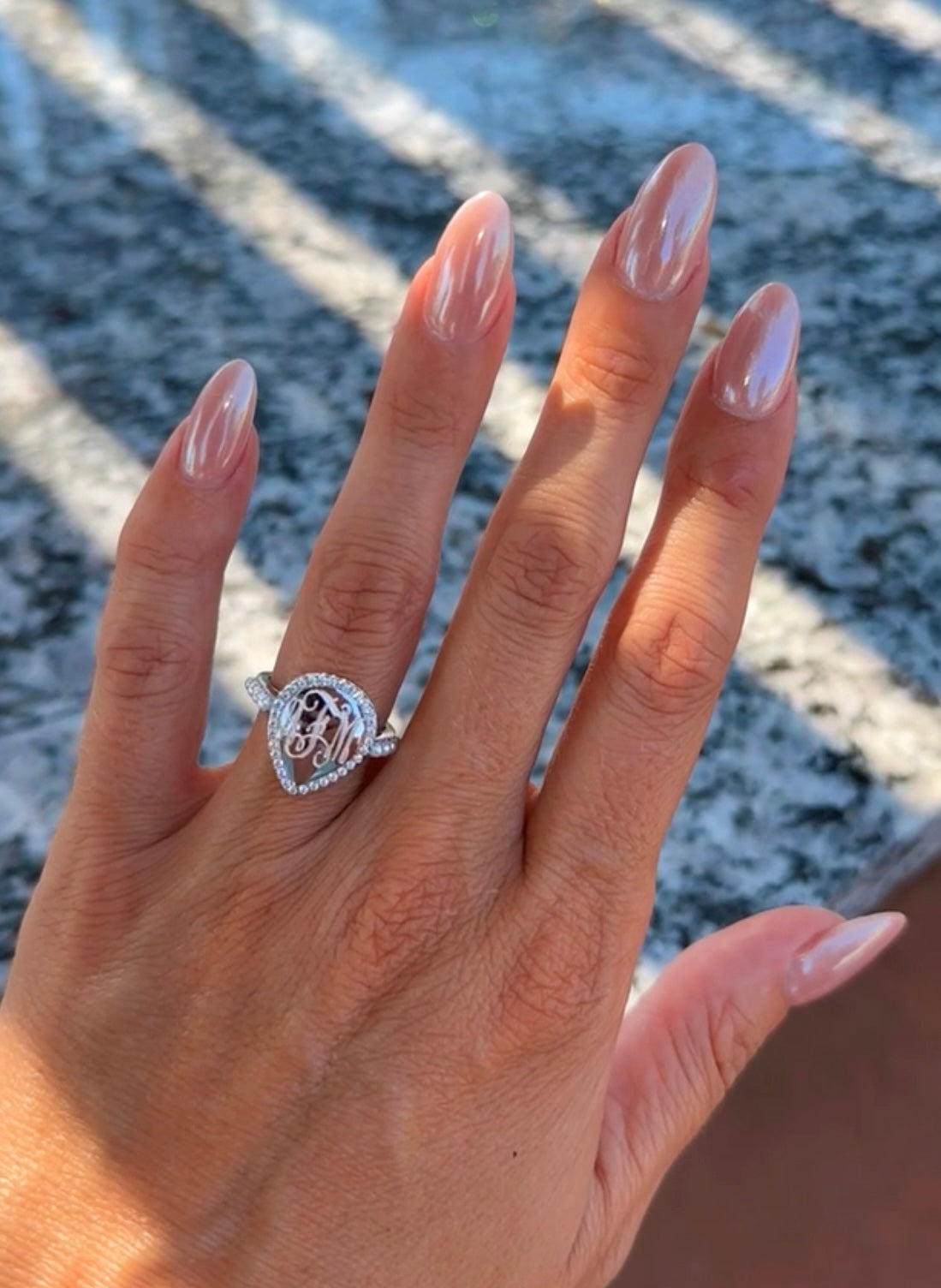 Single Band Pearl Ring