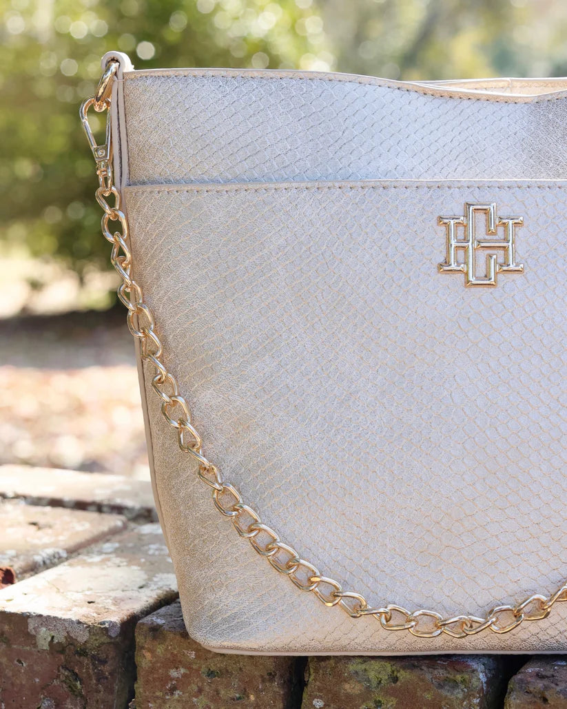Champagne Bucket Style Crossbody
