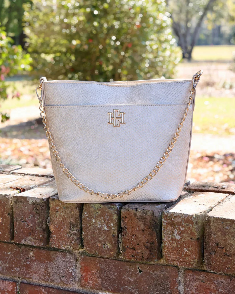 Champagne Bucket Style Crossbody