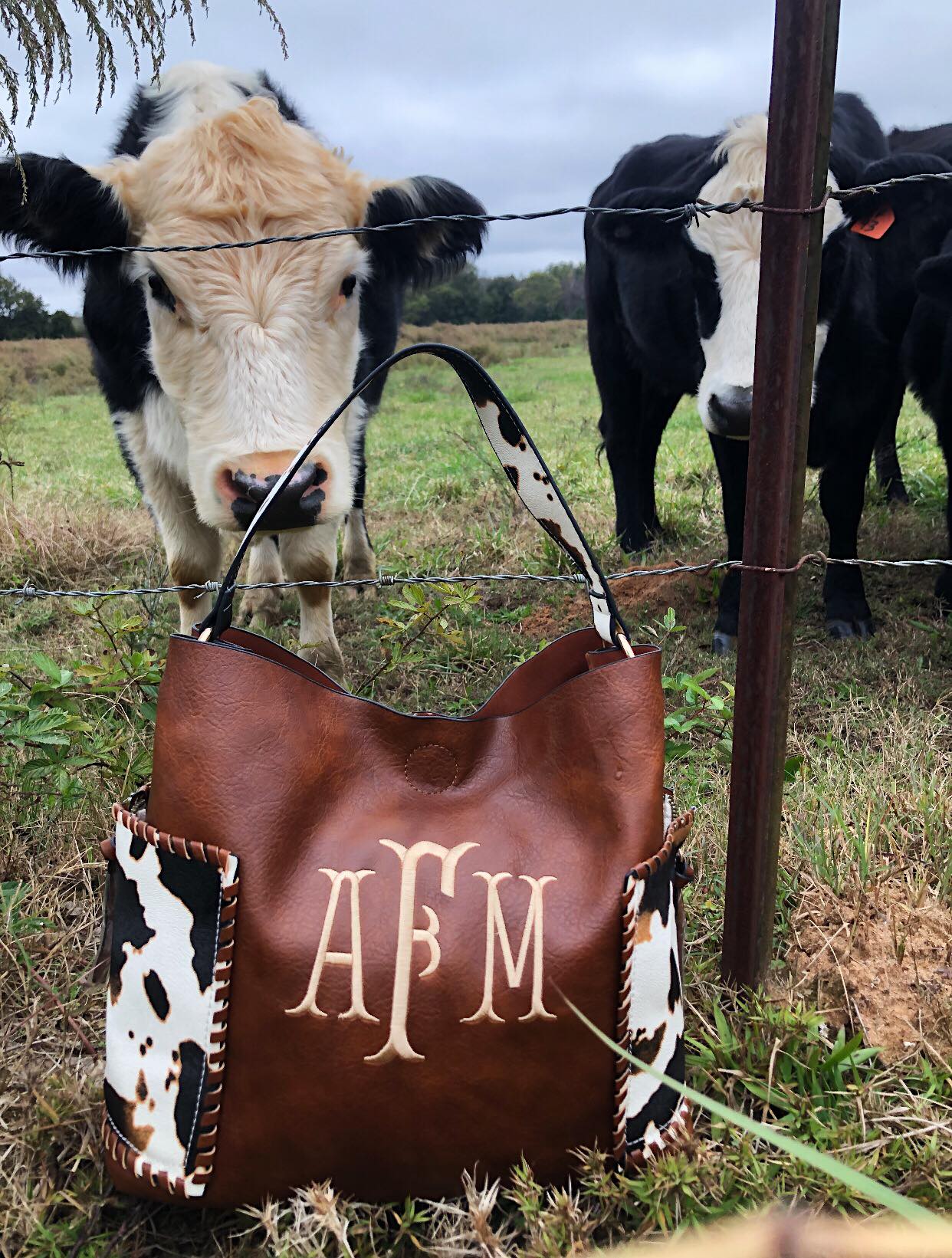 Brown Cow Purse
