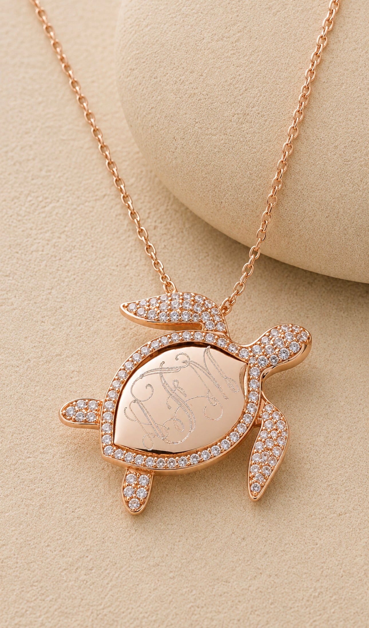 Rose Gold Sea Turtle Necklace