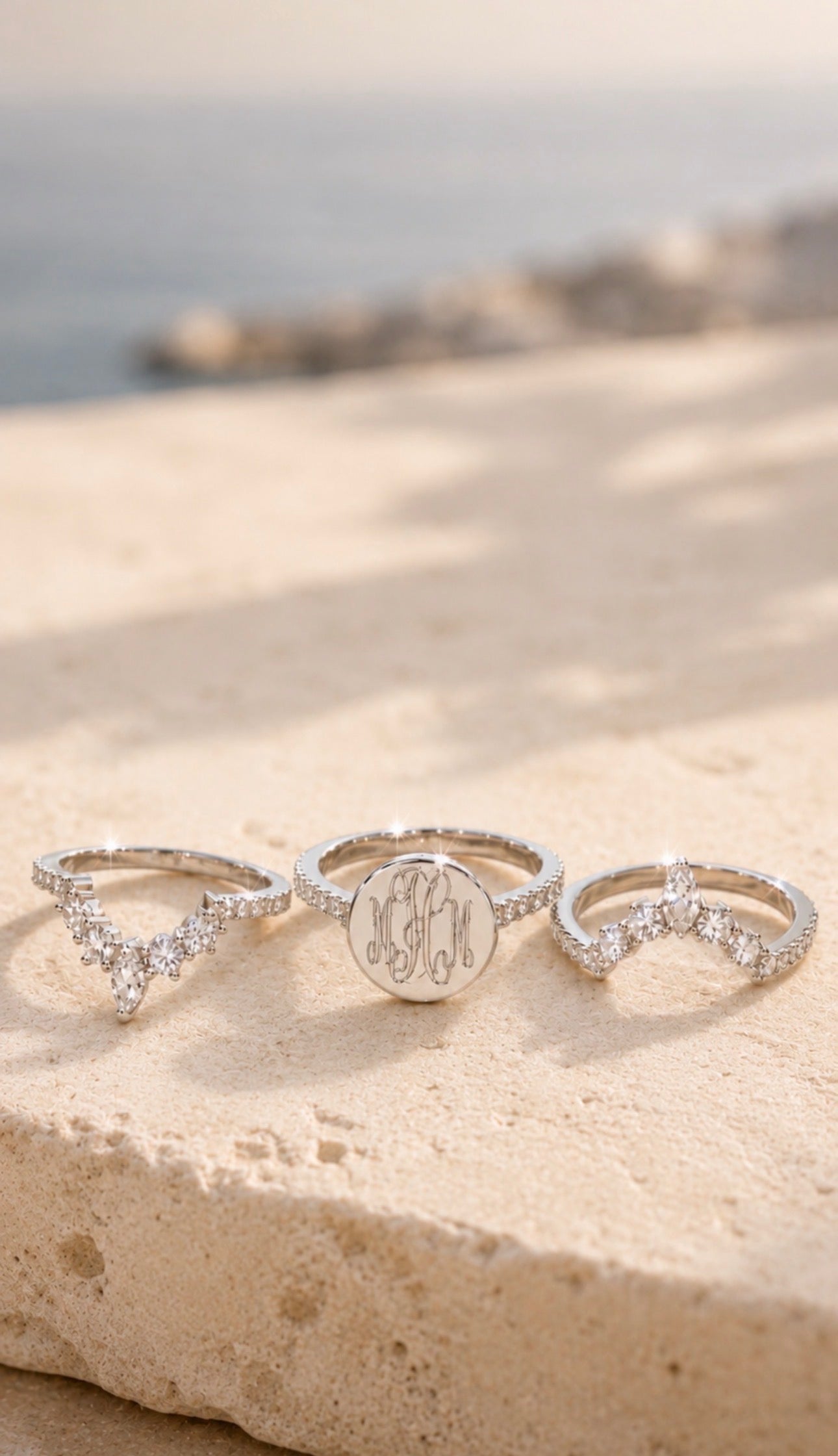 Crystal Ring Set