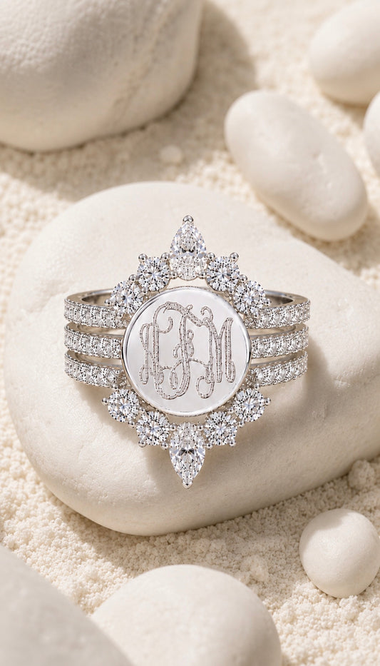 Crystal Ring Set