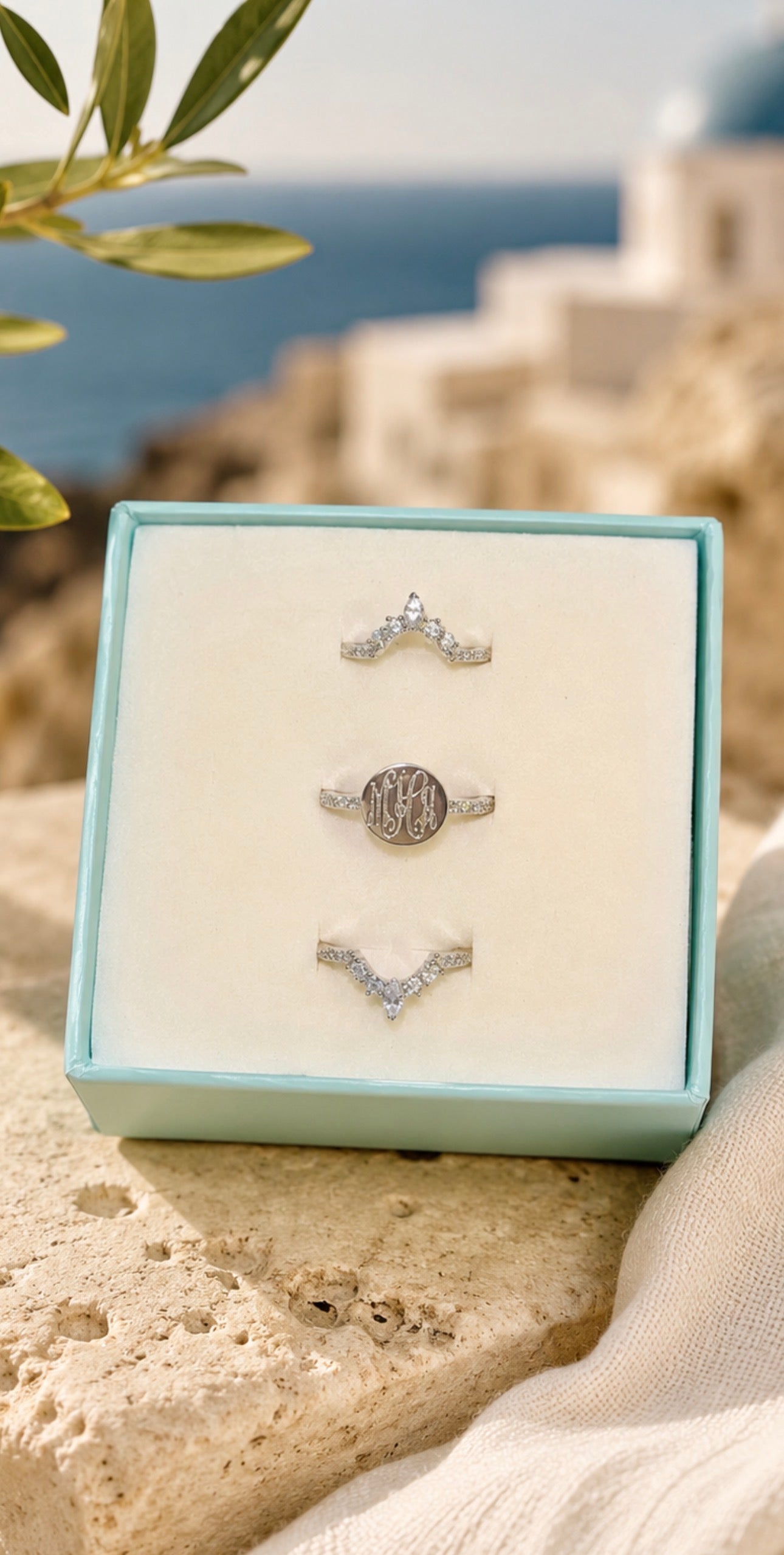 Crystal Ring Set