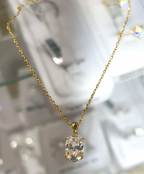 4 Ct Oval Necklace
