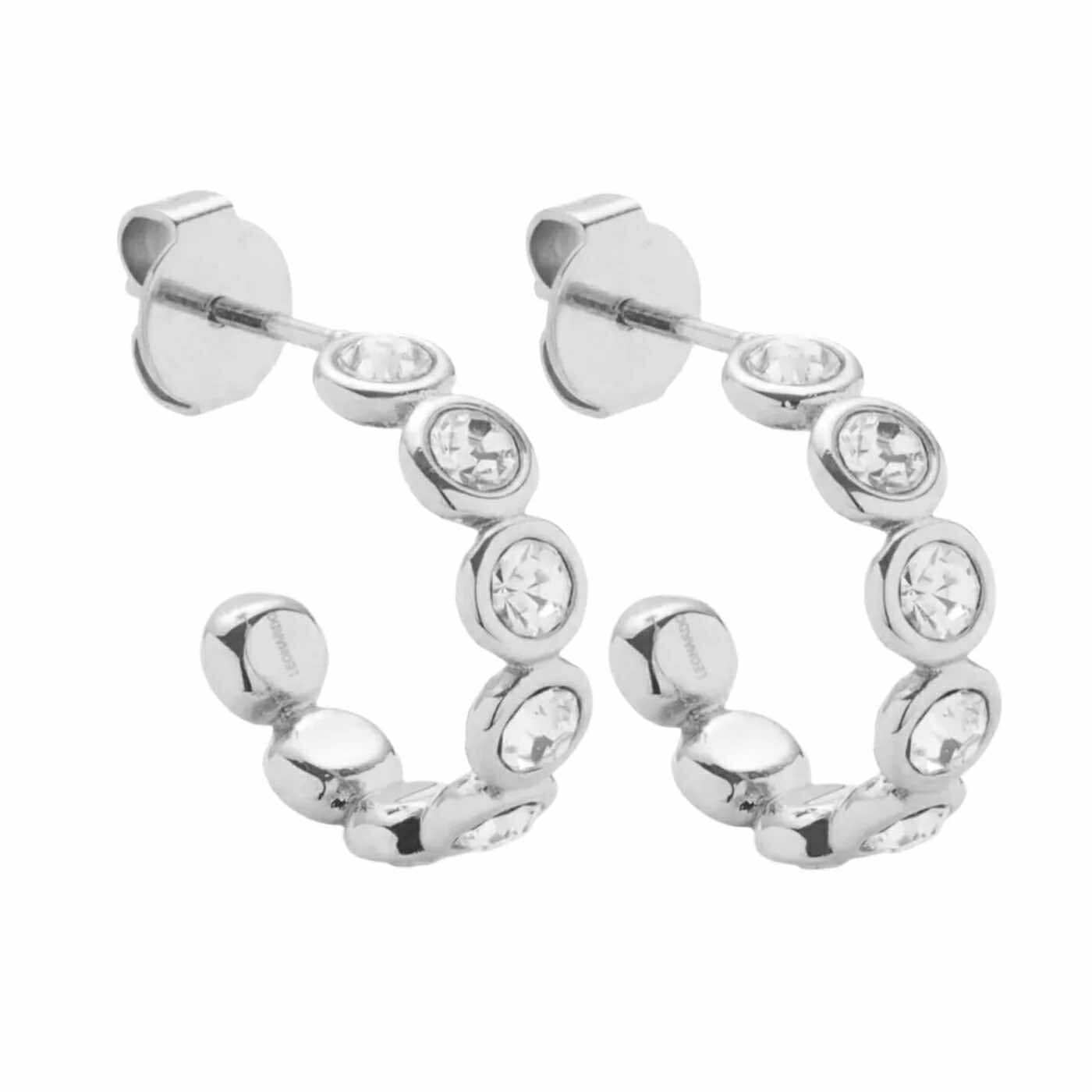 Bubble Hoop Moissanite Earrings