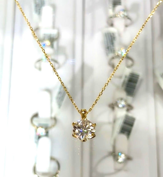 Large Moissanite Circle Necklace