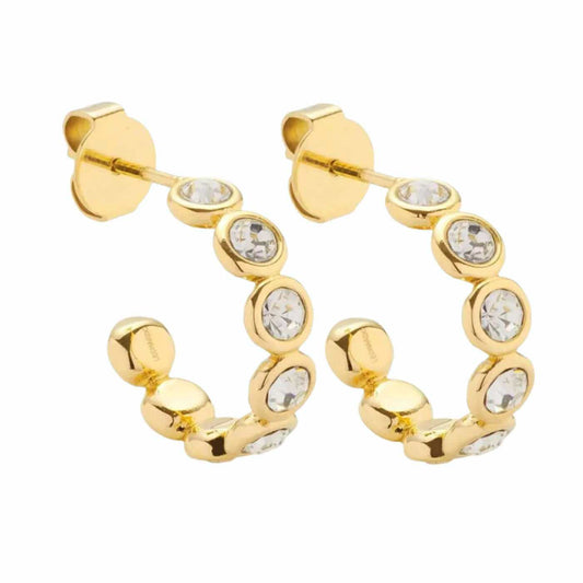 Bubble Hoop Moissanite Earrings