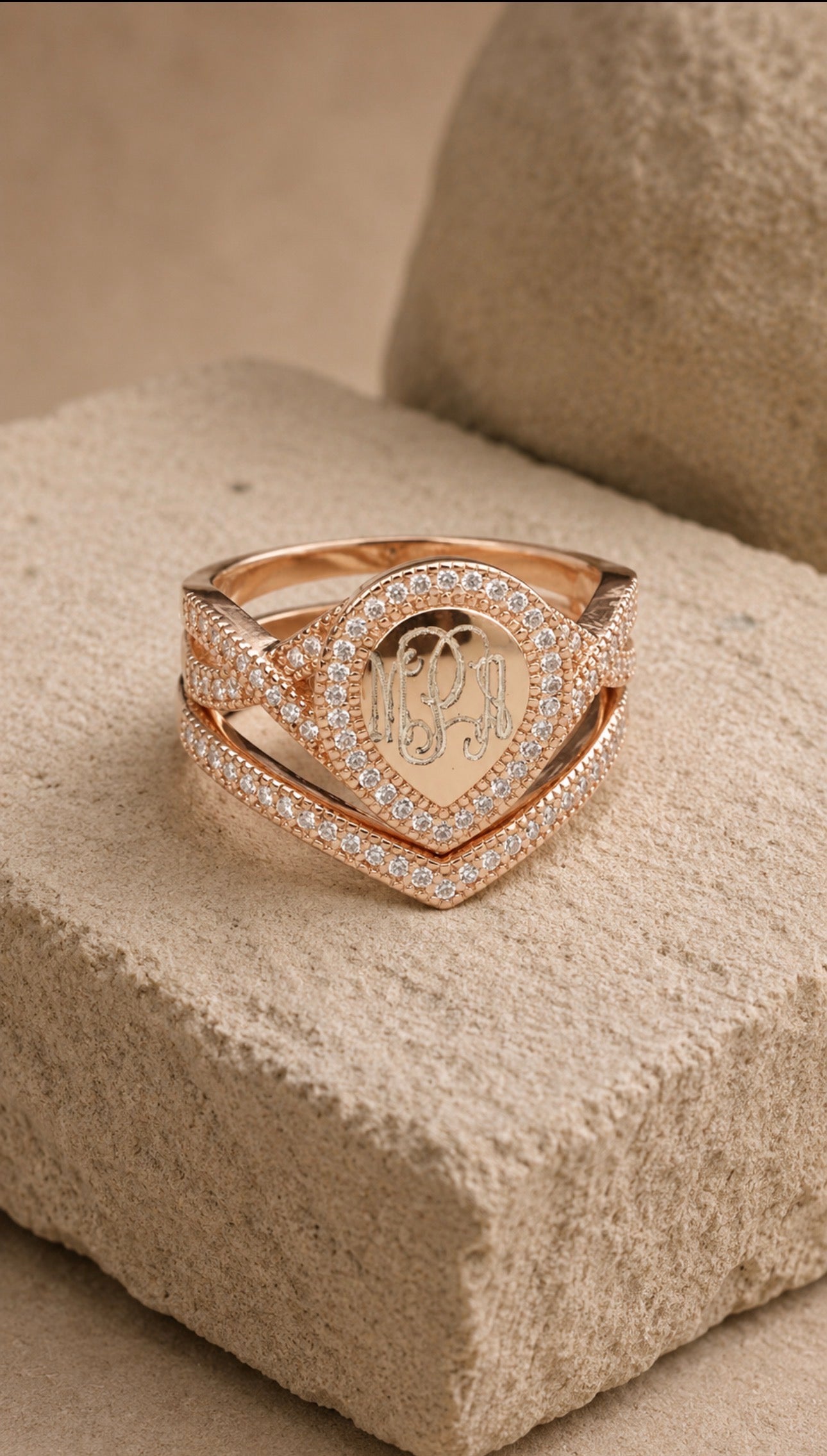 Gold or Silver Ainsley Pear Ring