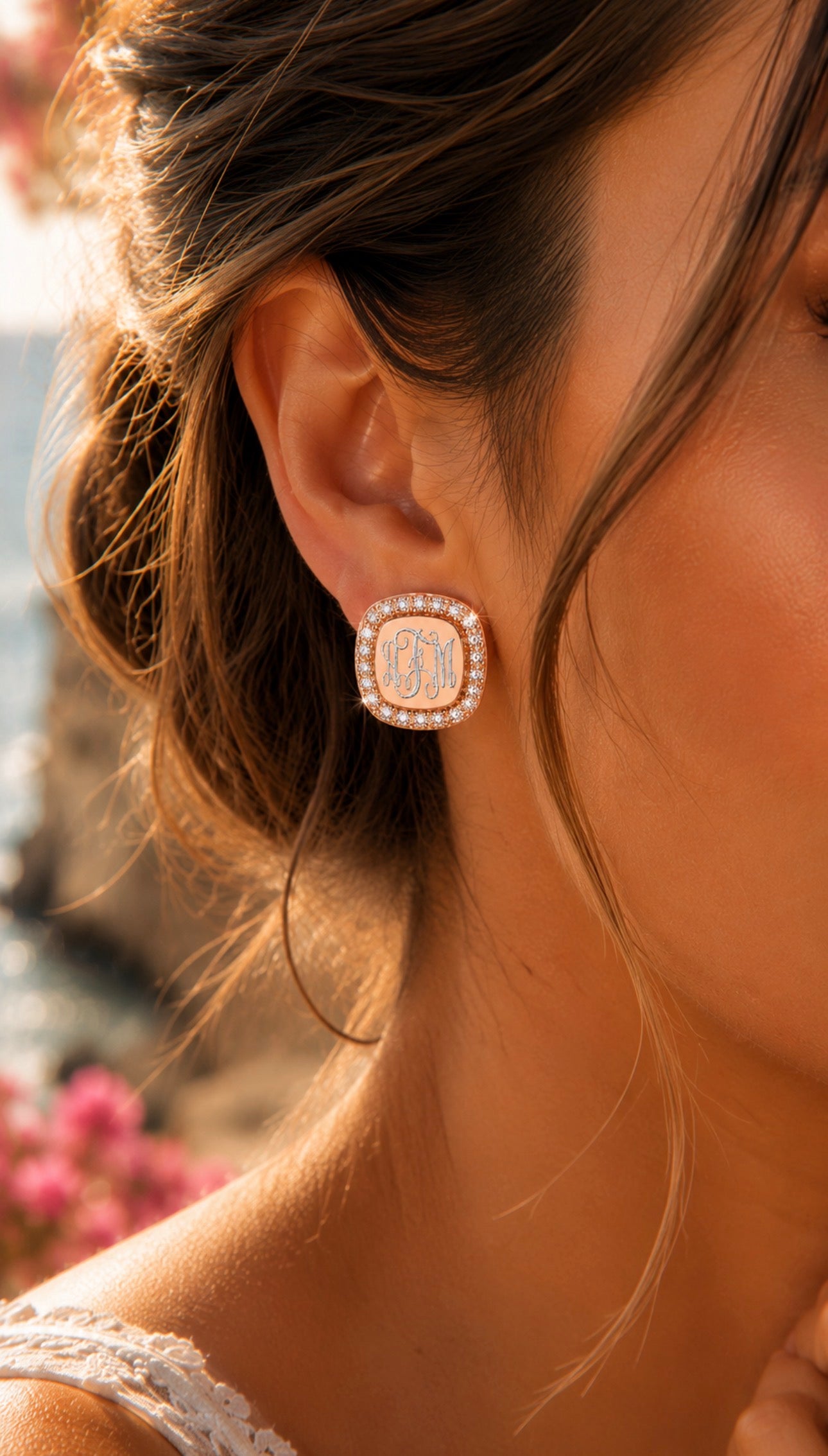 Rose Gold Anastasia Stud Earrings