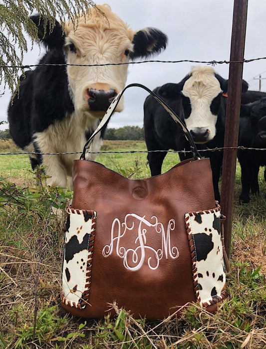 Brown Cow Purse