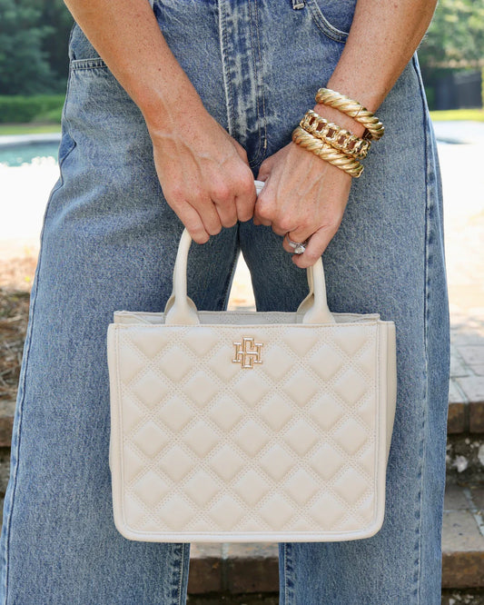 Quilted Chic Small Tote/Crossbody