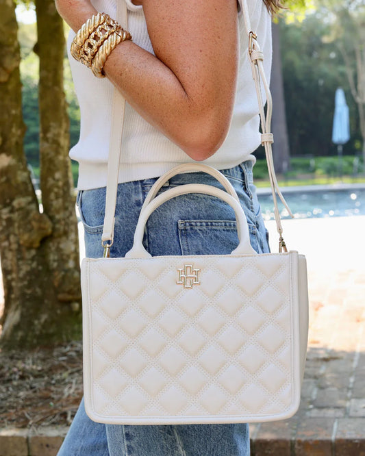 Quilted Chic Small Tote/Crossbody