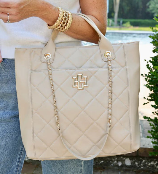 Quilted Nude Purse